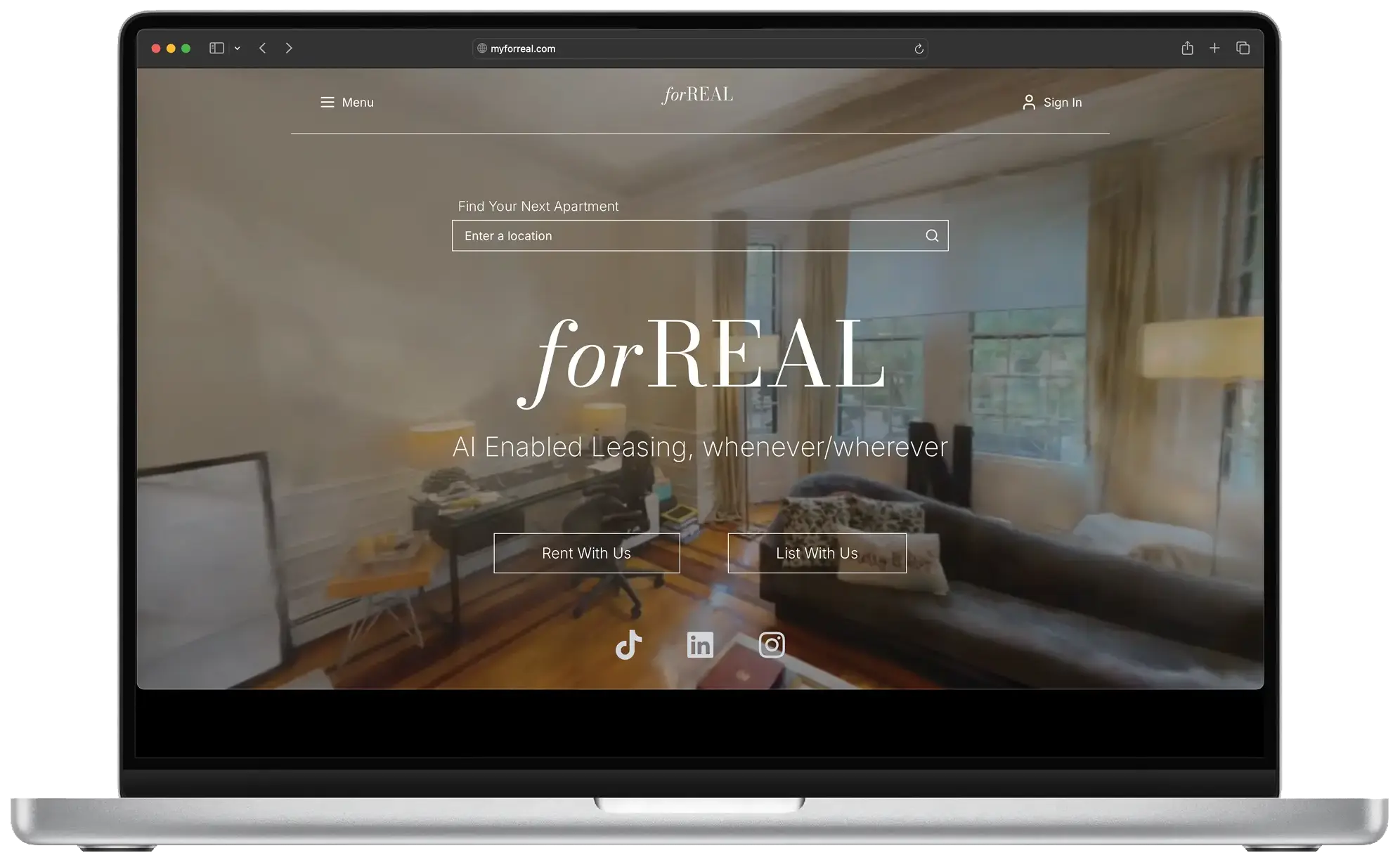 Start laptop screenshot